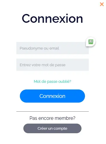 Connexion des membres du Betzino Casino
