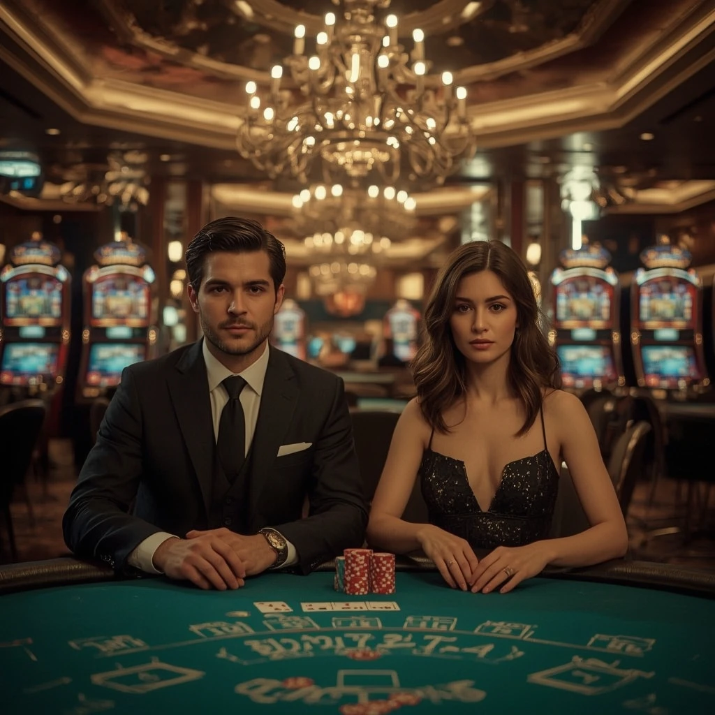 Deux joueurs de poker dans un Betzino Casino